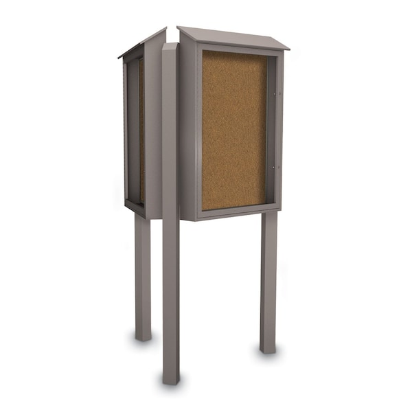 Sliding Door Indoor Enclosed Corkboard, 7